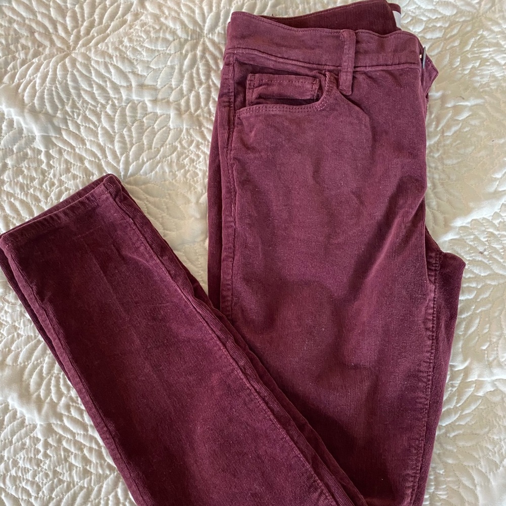 LOFT | Maroon corduroy pants